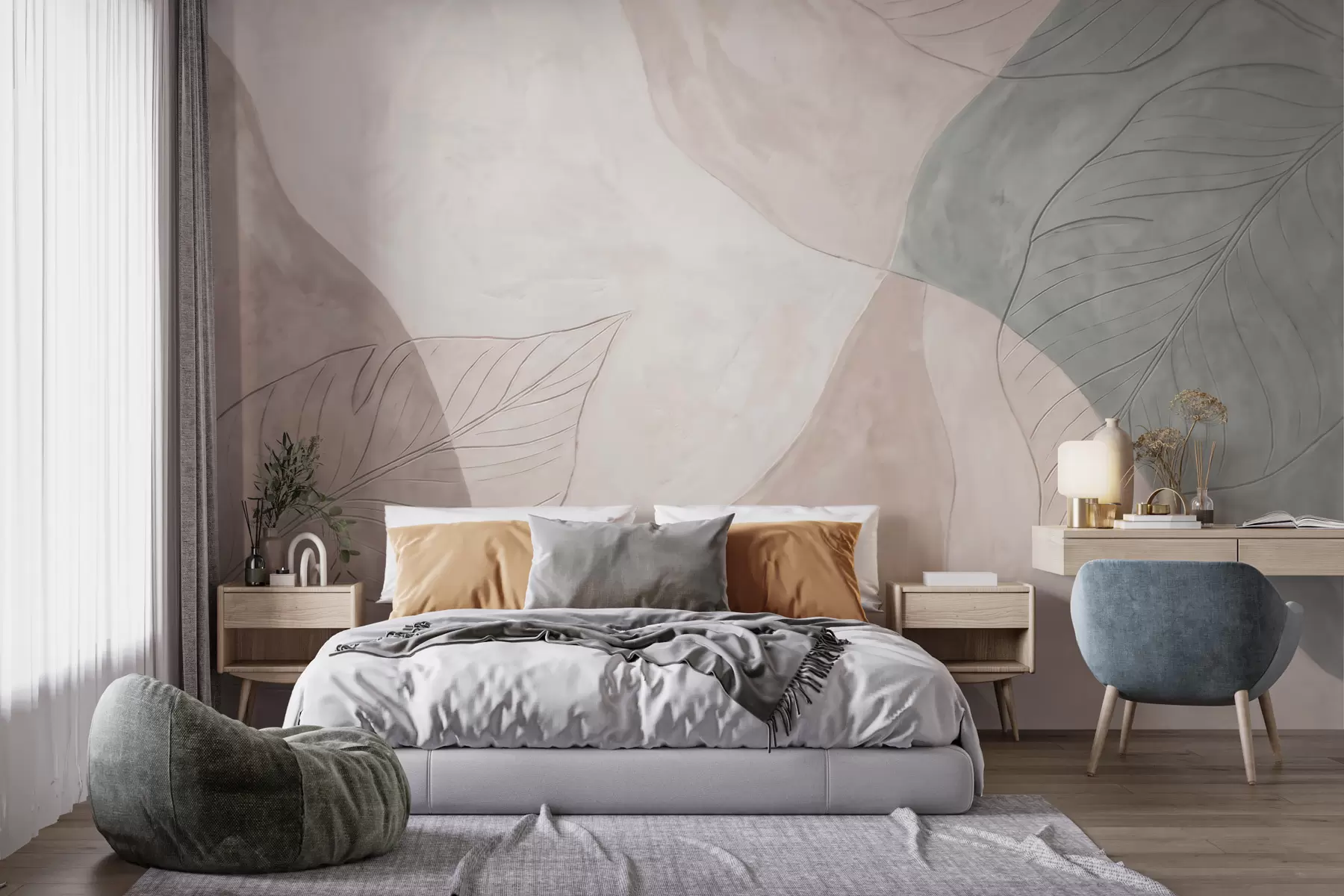 wall murals Leaves and breath w10070