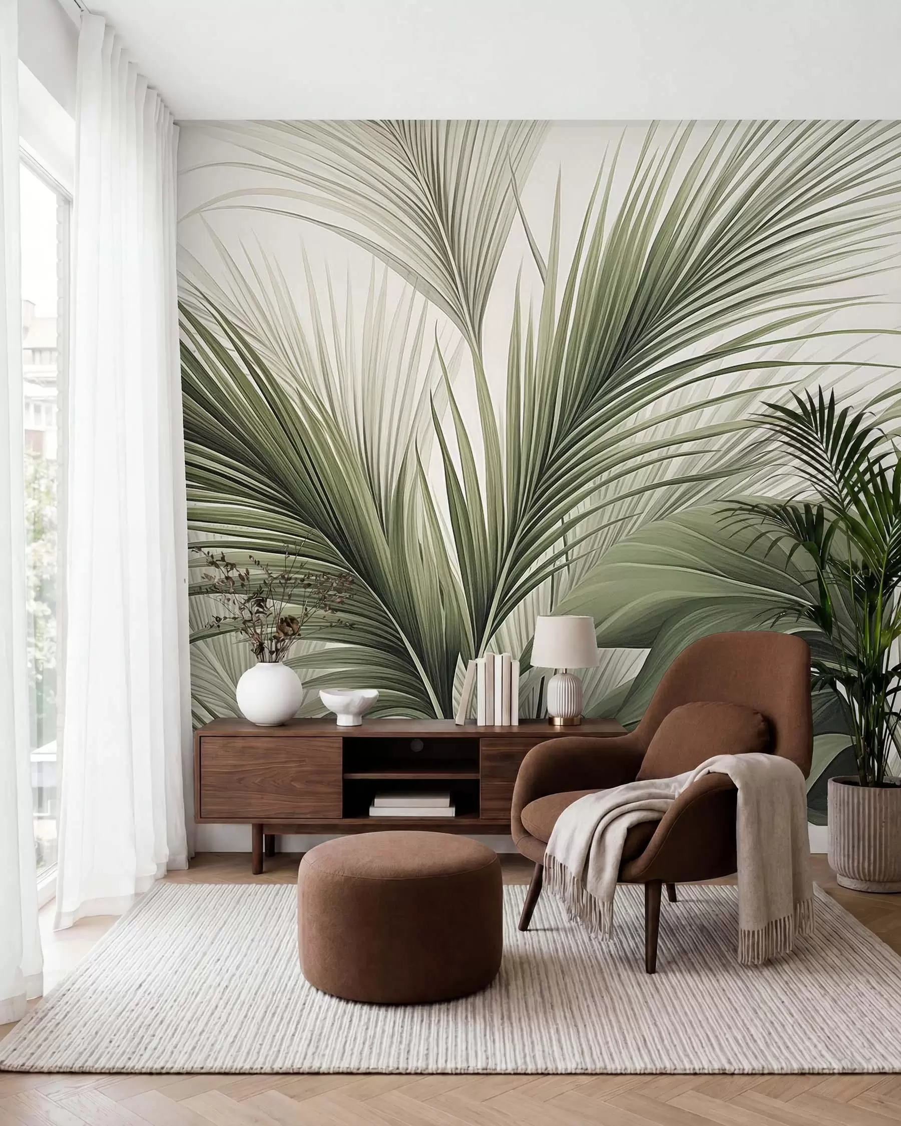 wall murals Green Palm w09986