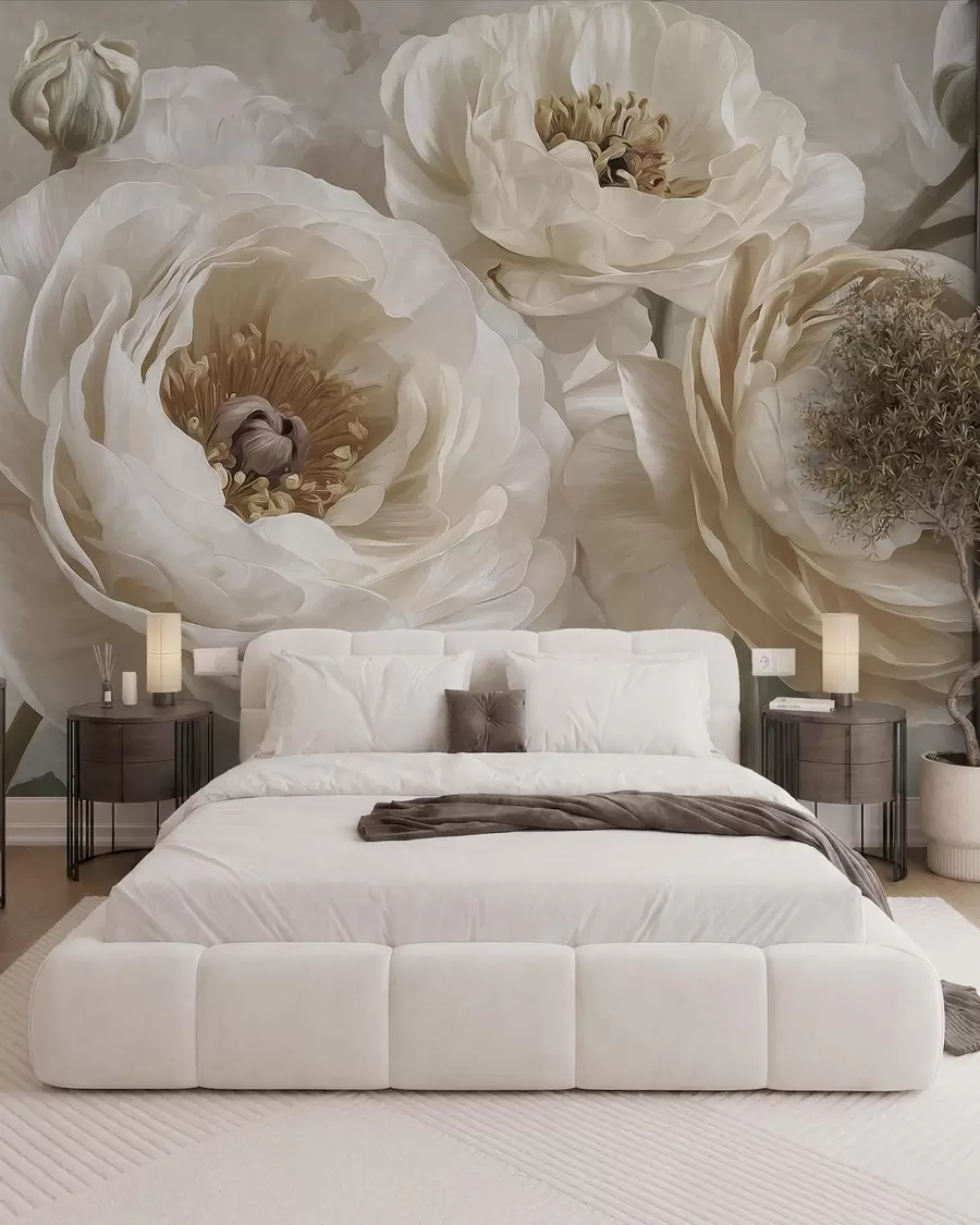 wall murals Cream Bouquet w09780