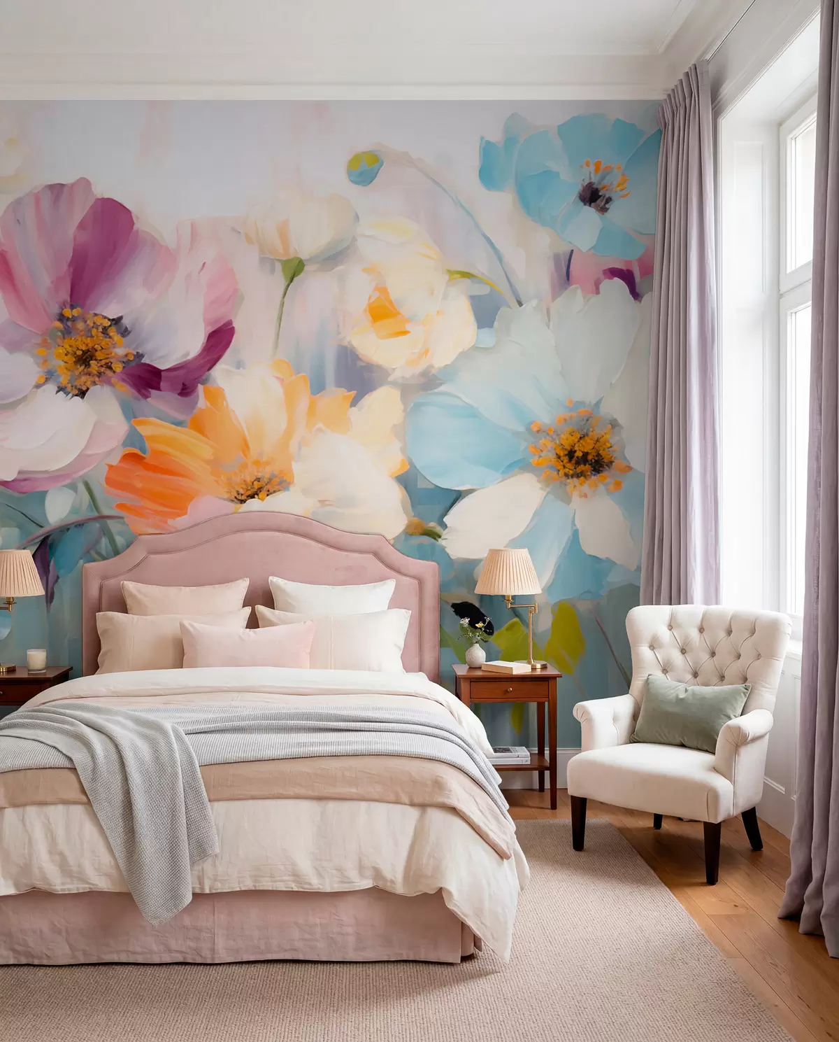 wall murals Field of Flowers w05827