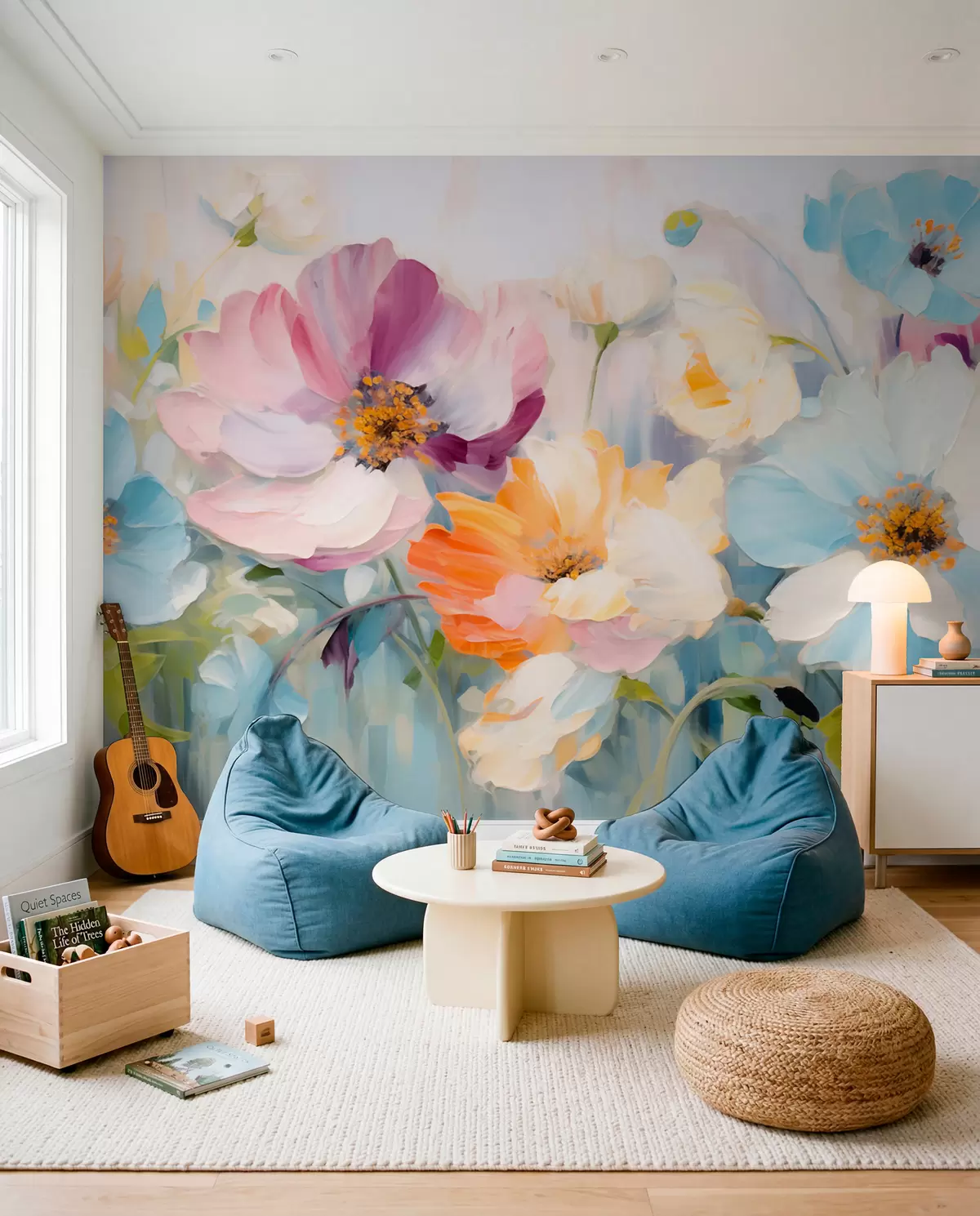 wall murals Field of Flowers w05827