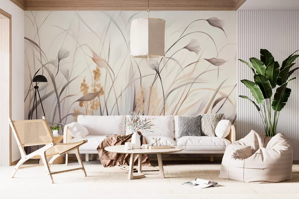 wall murals Dried Flowers w05938