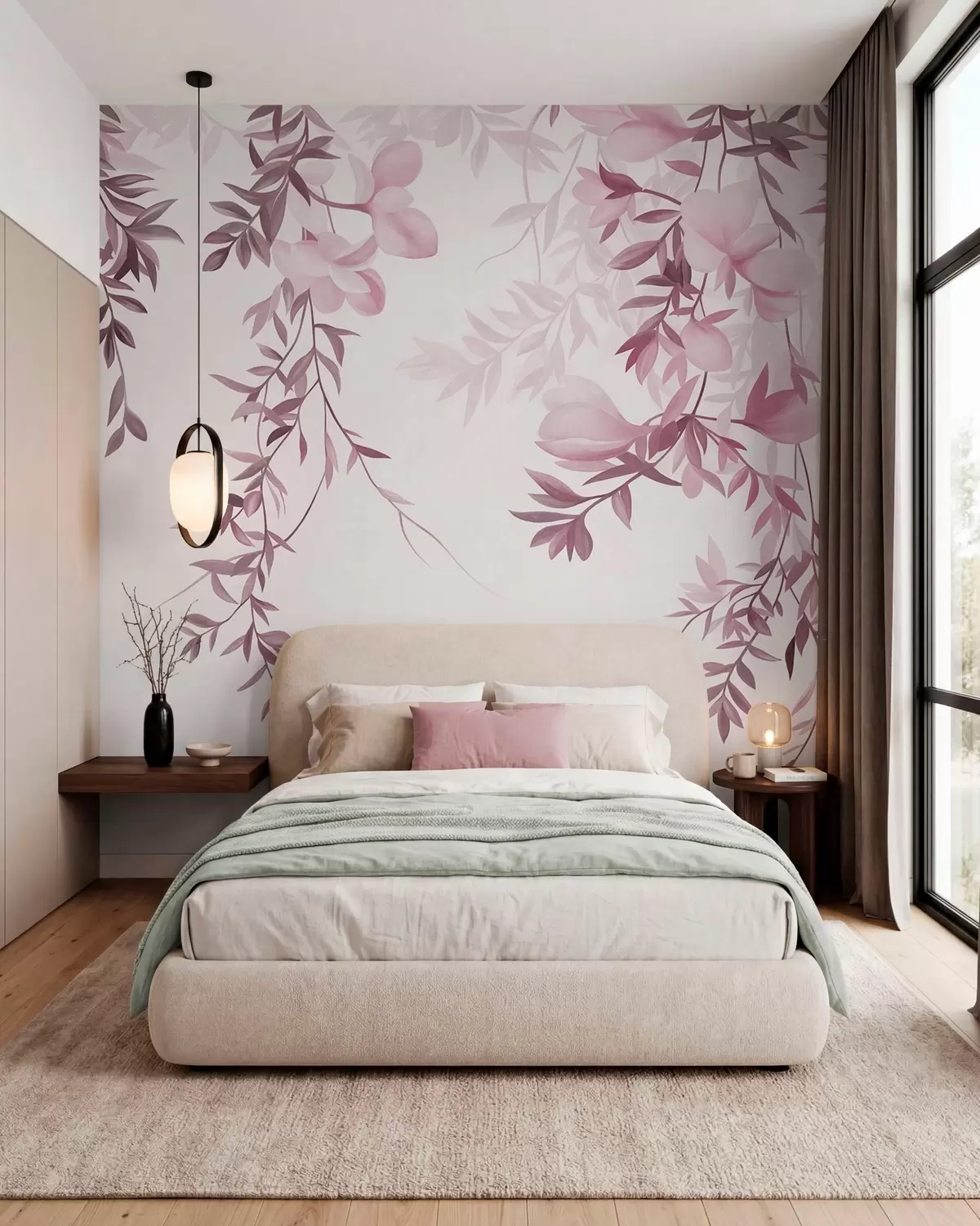 wall murals Petal Cascade · Pink w10081v1