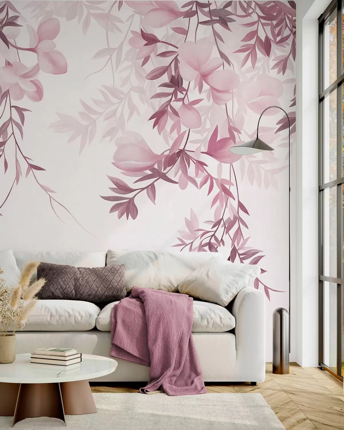 wall murals Petal Cascade · Pink w10081v1