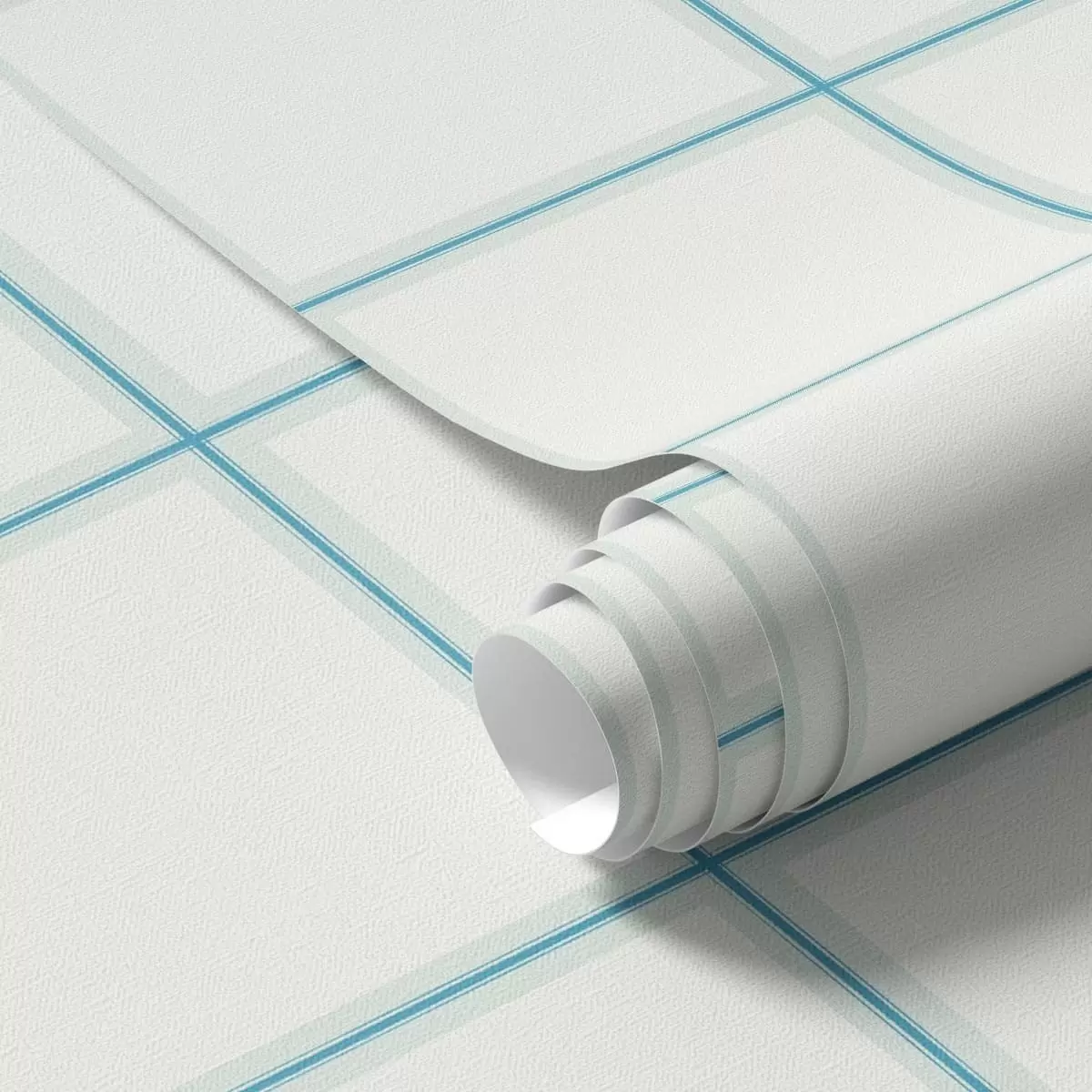 Wallpaper Grid of nine white squares with light blue borders a01277v1