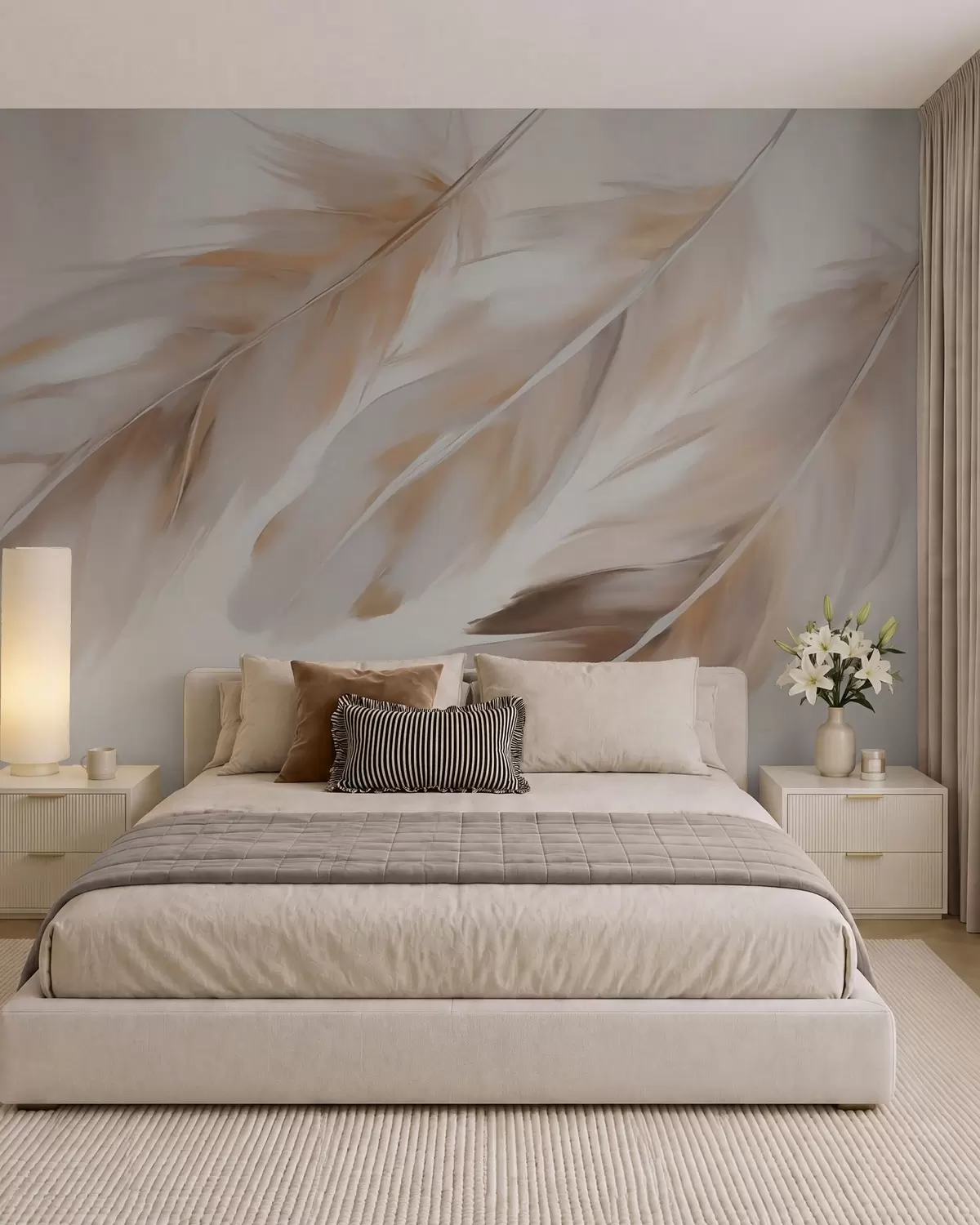wall murals Abstract feathers w05991