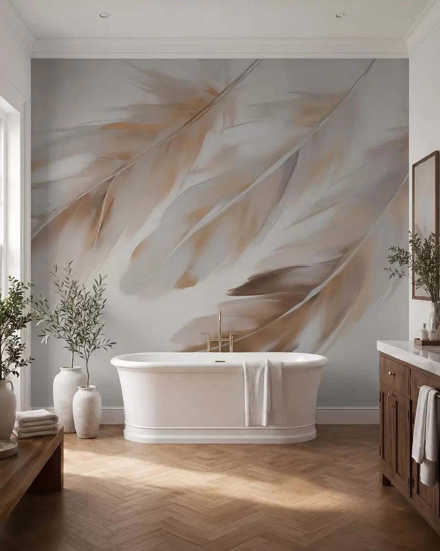 wall murals Abstract feathers w05991