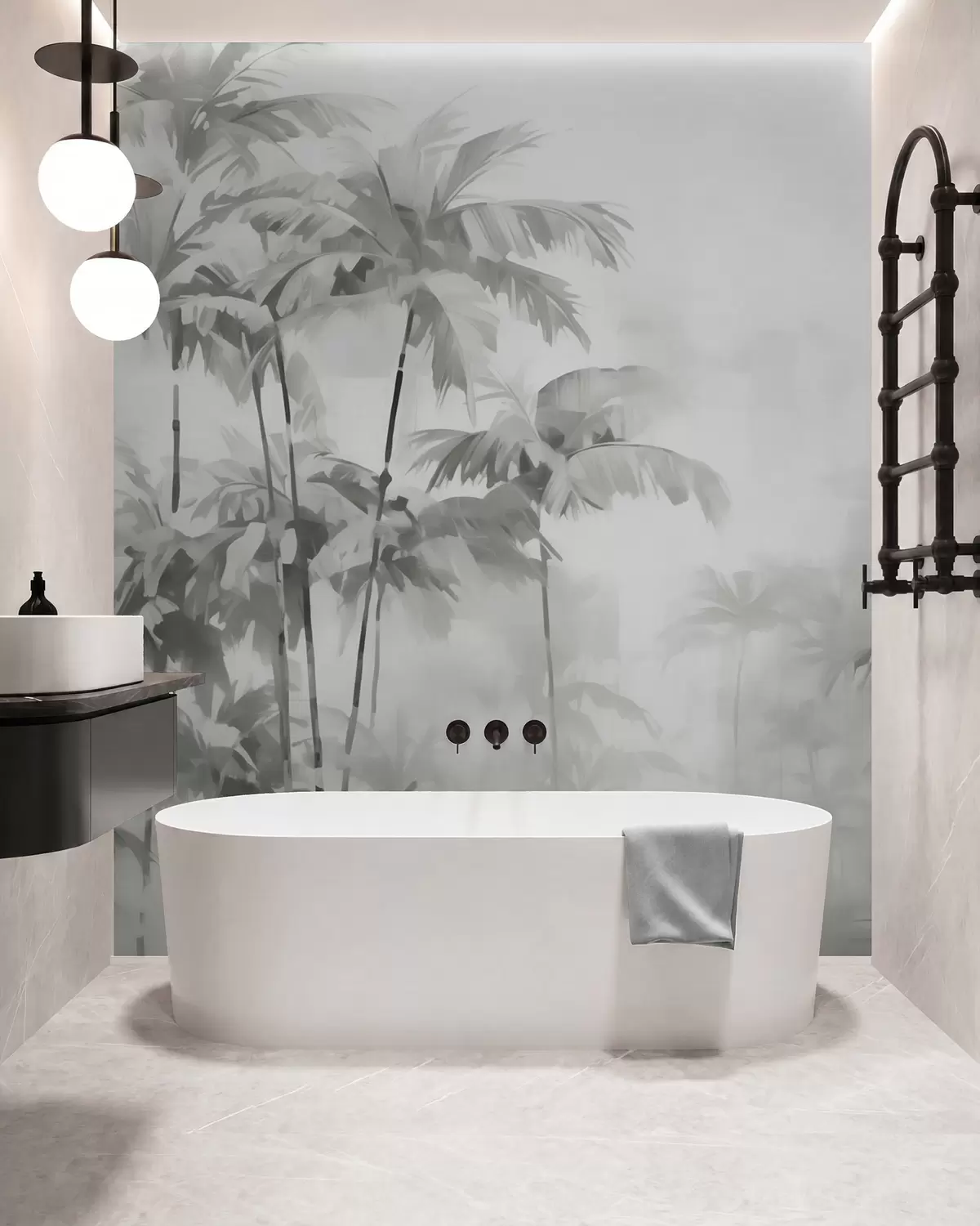 wall murals Abstract palms w05994v1