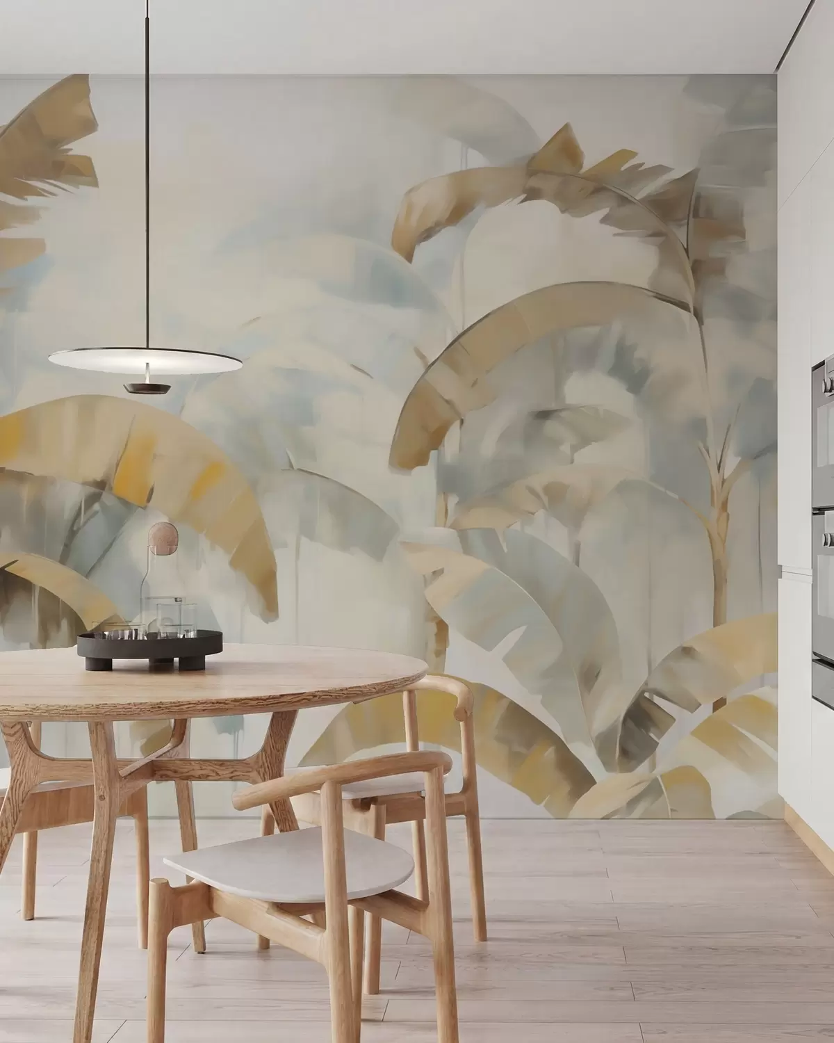 wall murals Abstract palm trees, imitation of a painting w05997