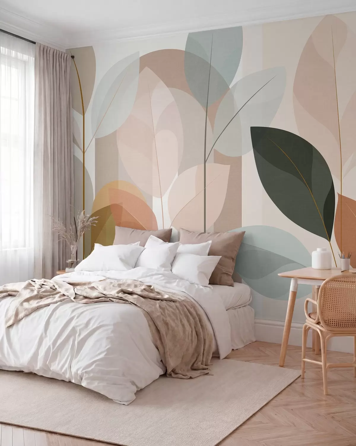 wall murals Warmth in Every Leaf w05986