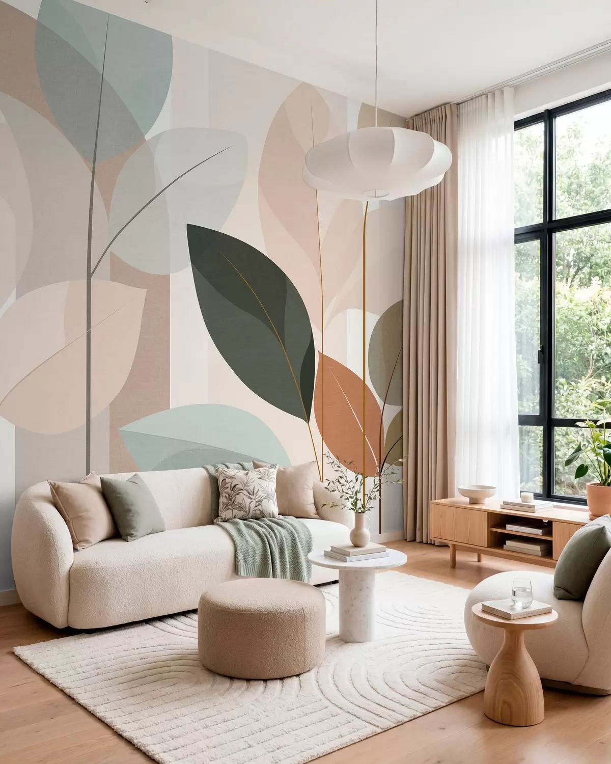 wall murals Warmth in Every Leaf w05986