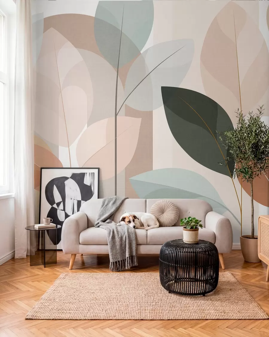 wall murals Warmth in Every Leaf w05986