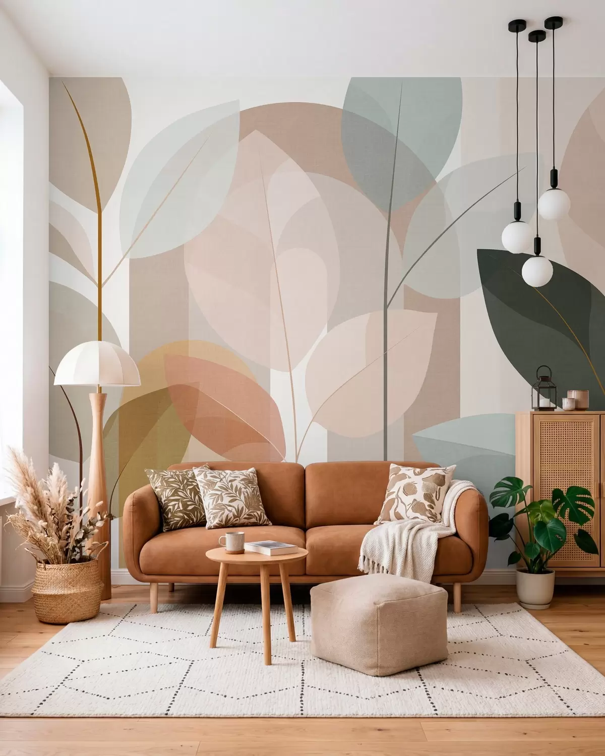 wall murals Warmth in Every Leaf w05986