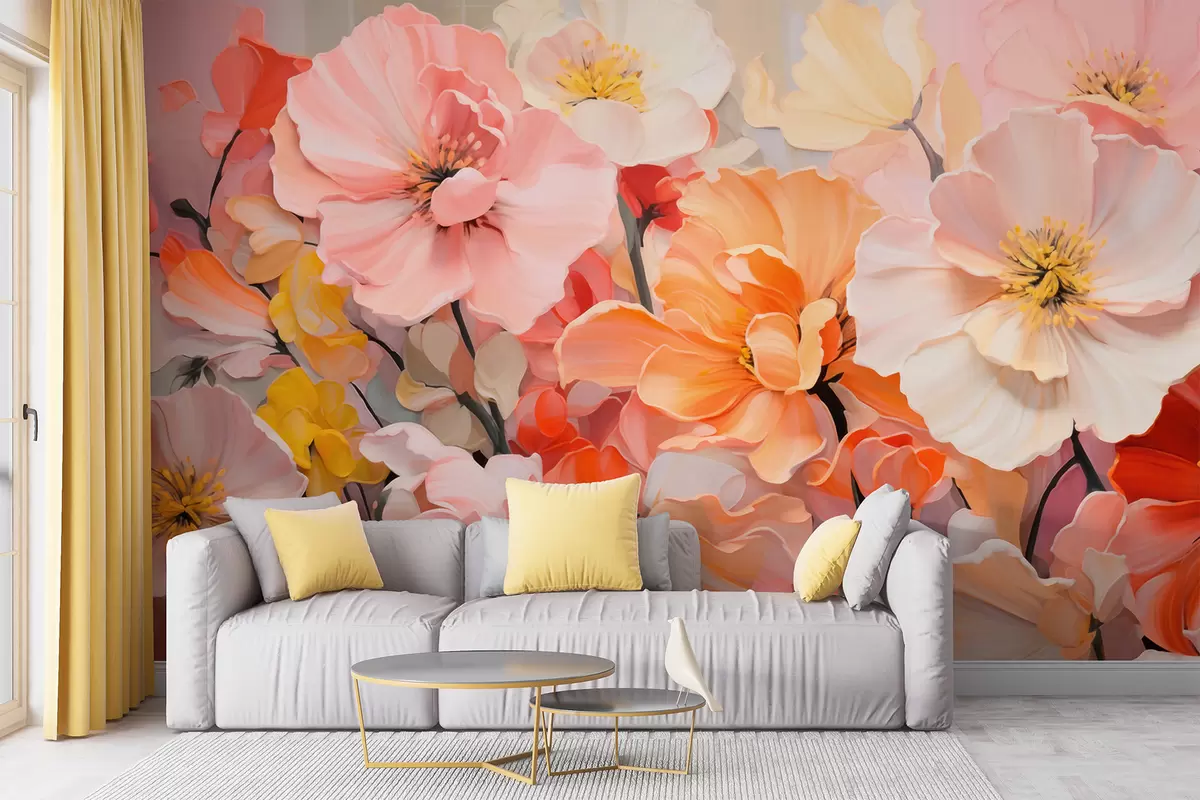 wall murals Fantasy flowers w05908