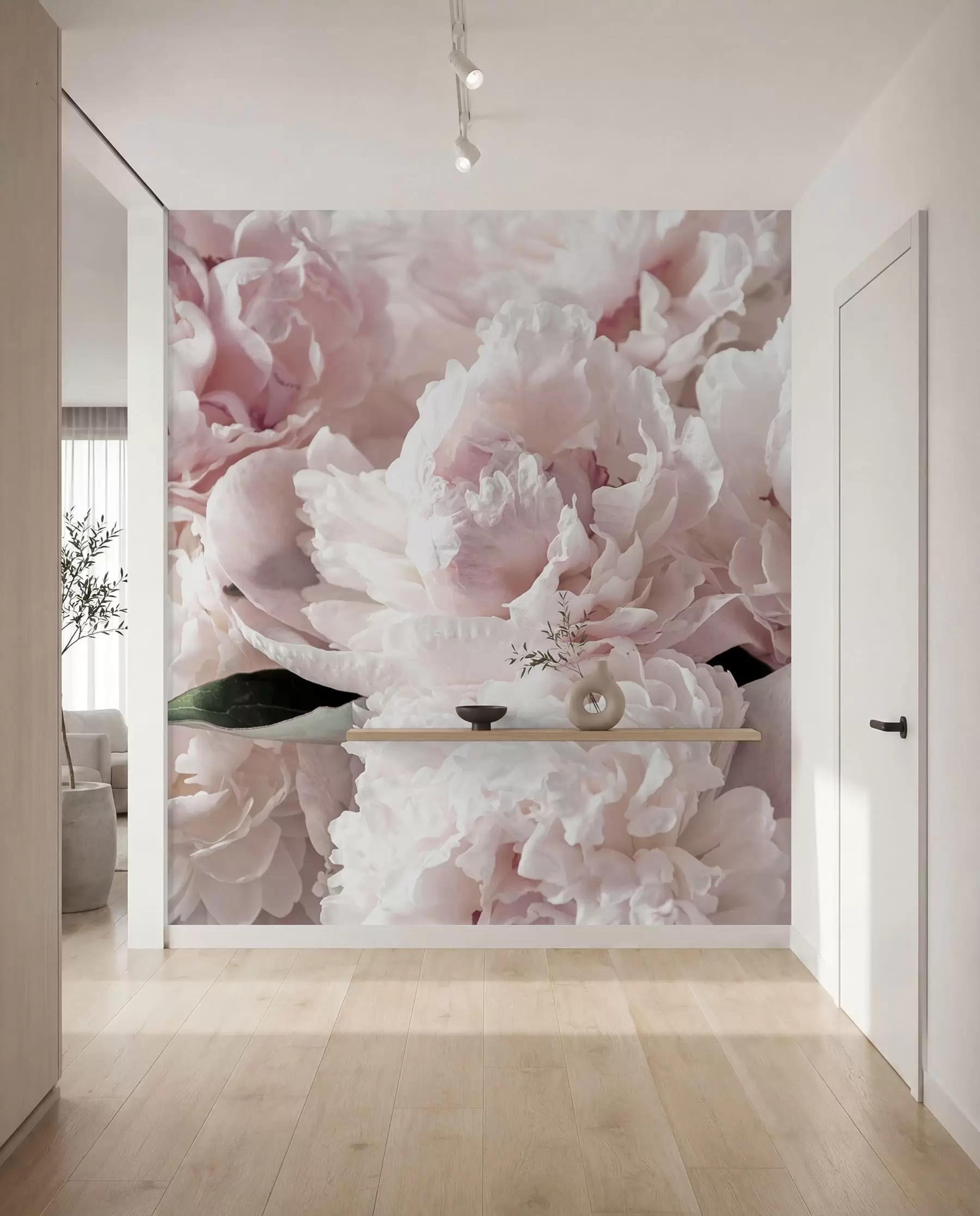 wall murals Pale pink peonies u59600