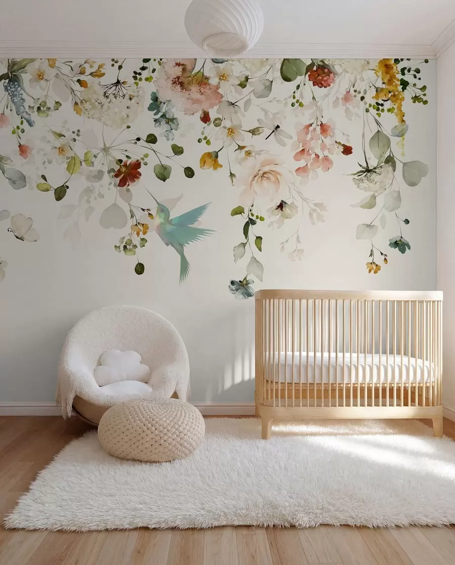 wall murals Hummingbirds in Floral Trails u59610