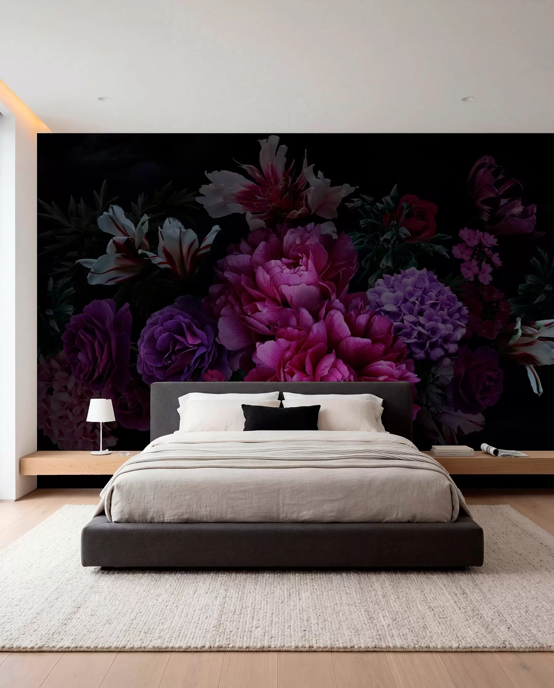 wall murals Peonies in Berry Tones u72224