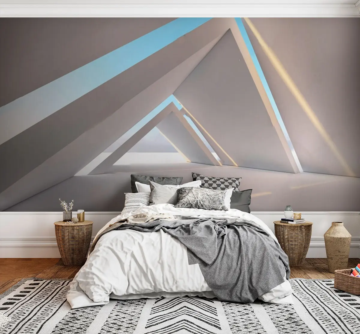 wall murals Triangular tunnel u72279