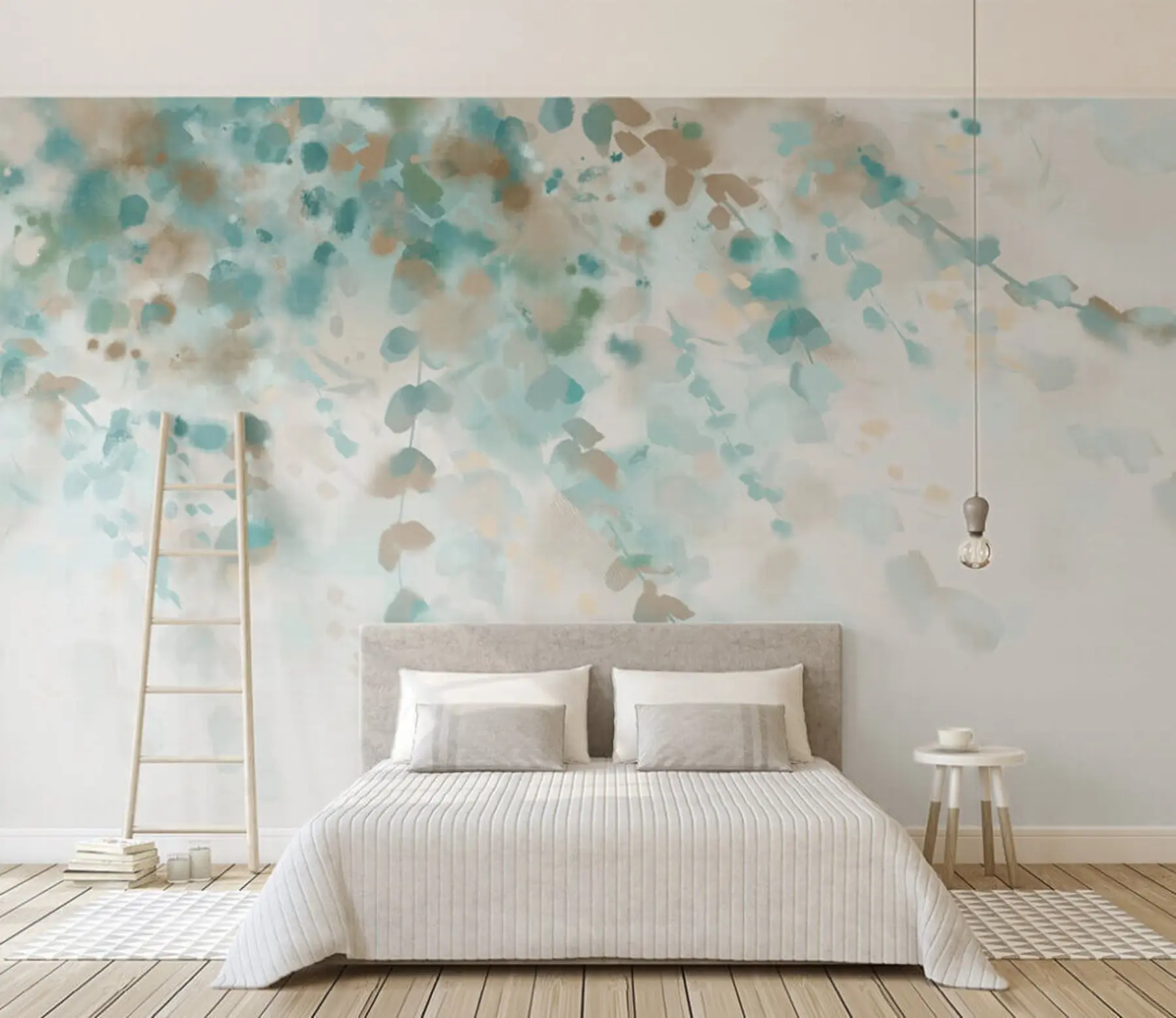 wall murals Watercolor leaves u34275
