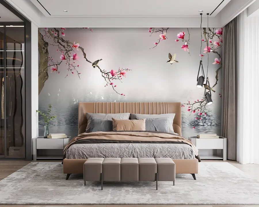 wall murals Flower, water e liquid u37233