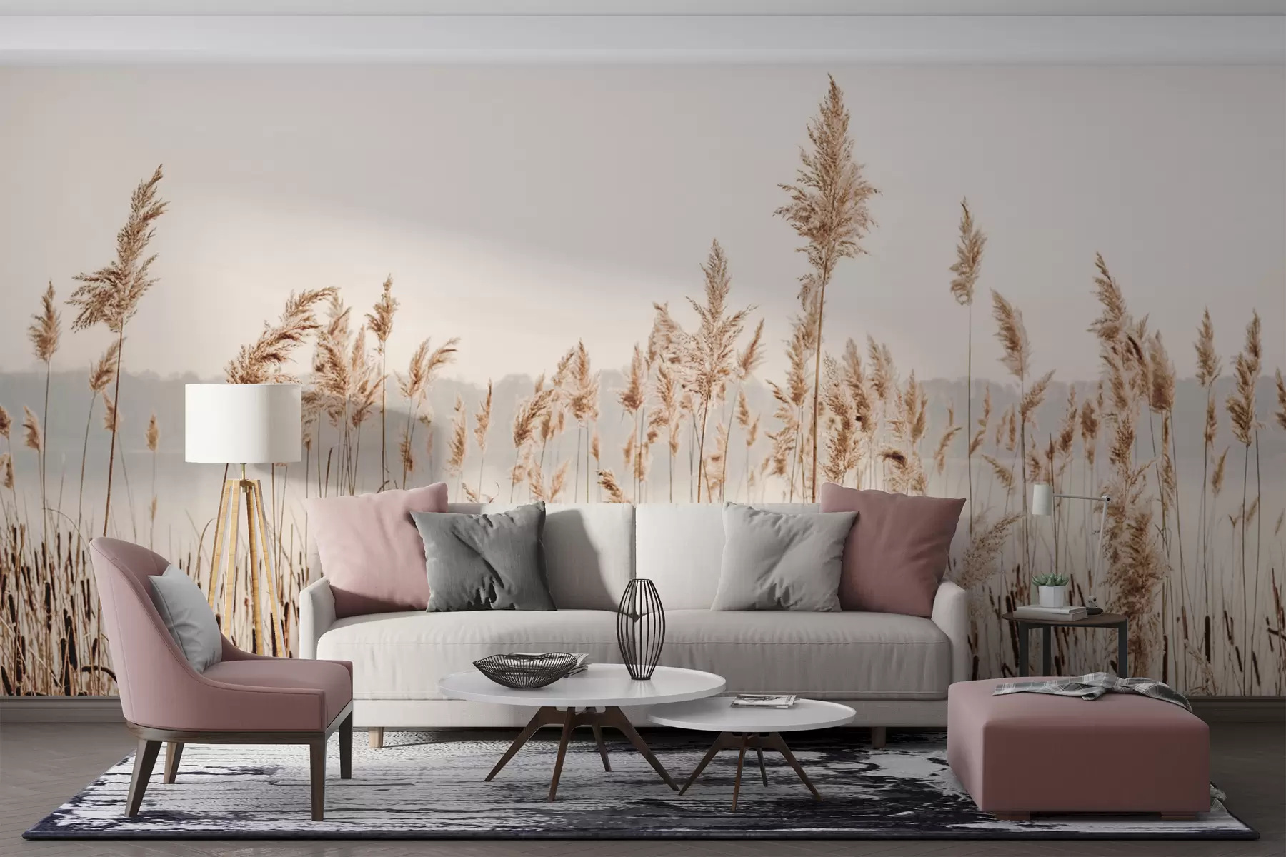 wall murals Reeds and cattail u44598
