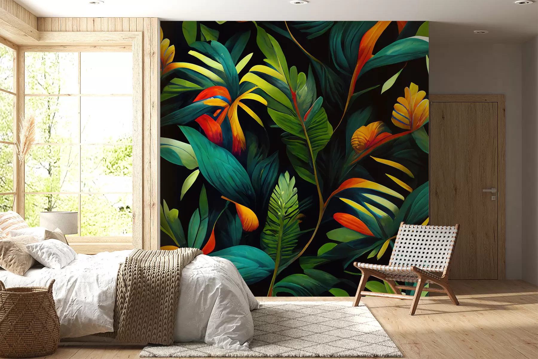wall murals Bright tropical jungle u72390
