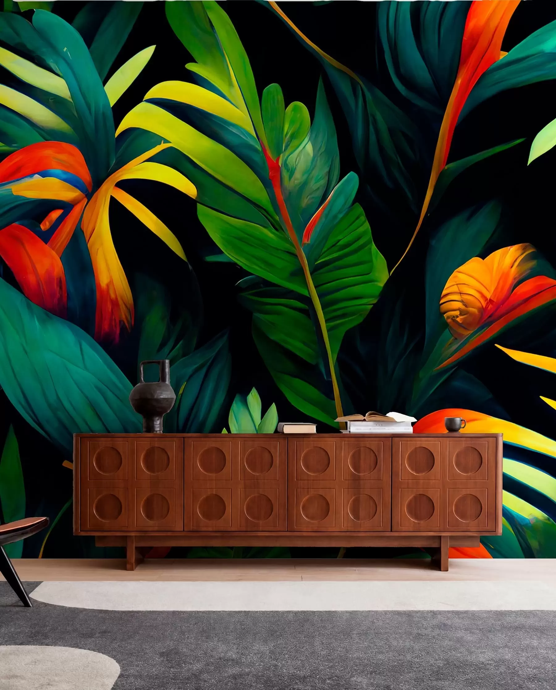 wall murals Bright tropical jungle u72390