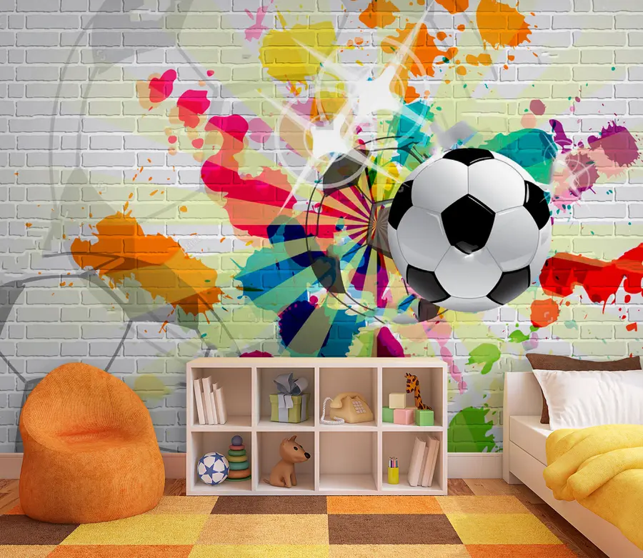 wall murals Football is a colorful sport u72798