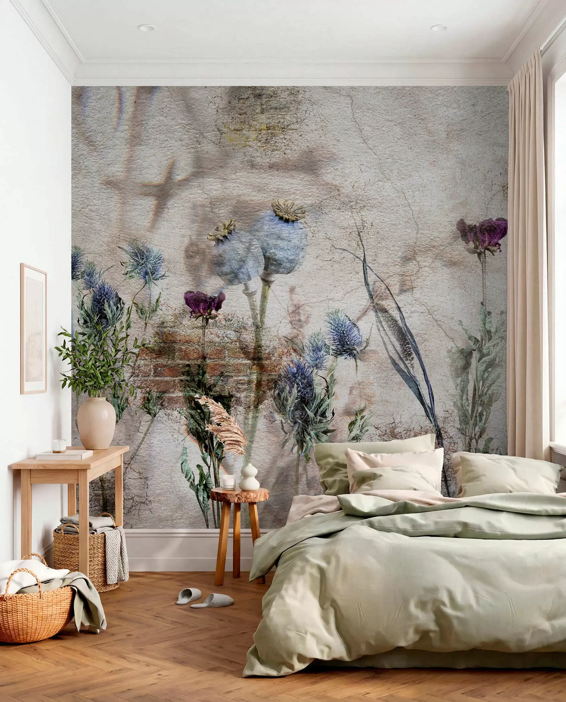 wall murals Thistles in Bloom u72771