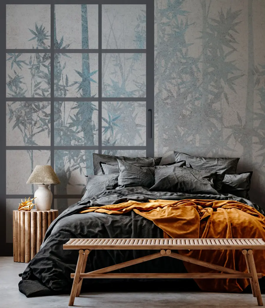 wall murals Bamboo japanese traditional door style Japandi style u73365