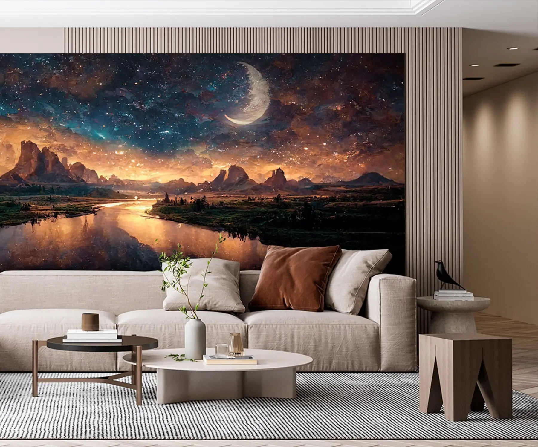 wall murals Magic night in another world u79812