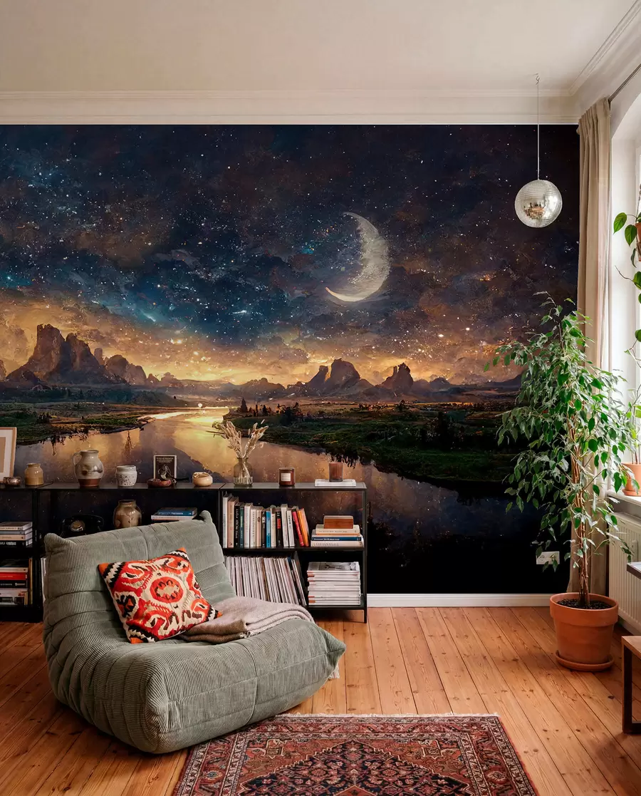 wall murals Magic night in another world u79812