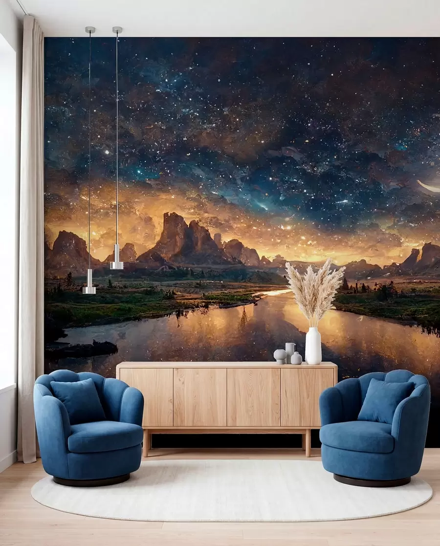 wall murals Magic night in another world u79812