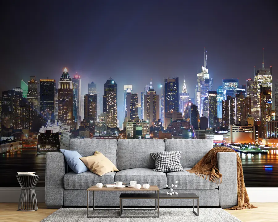 wall murals Building, skyscraper e water u54515