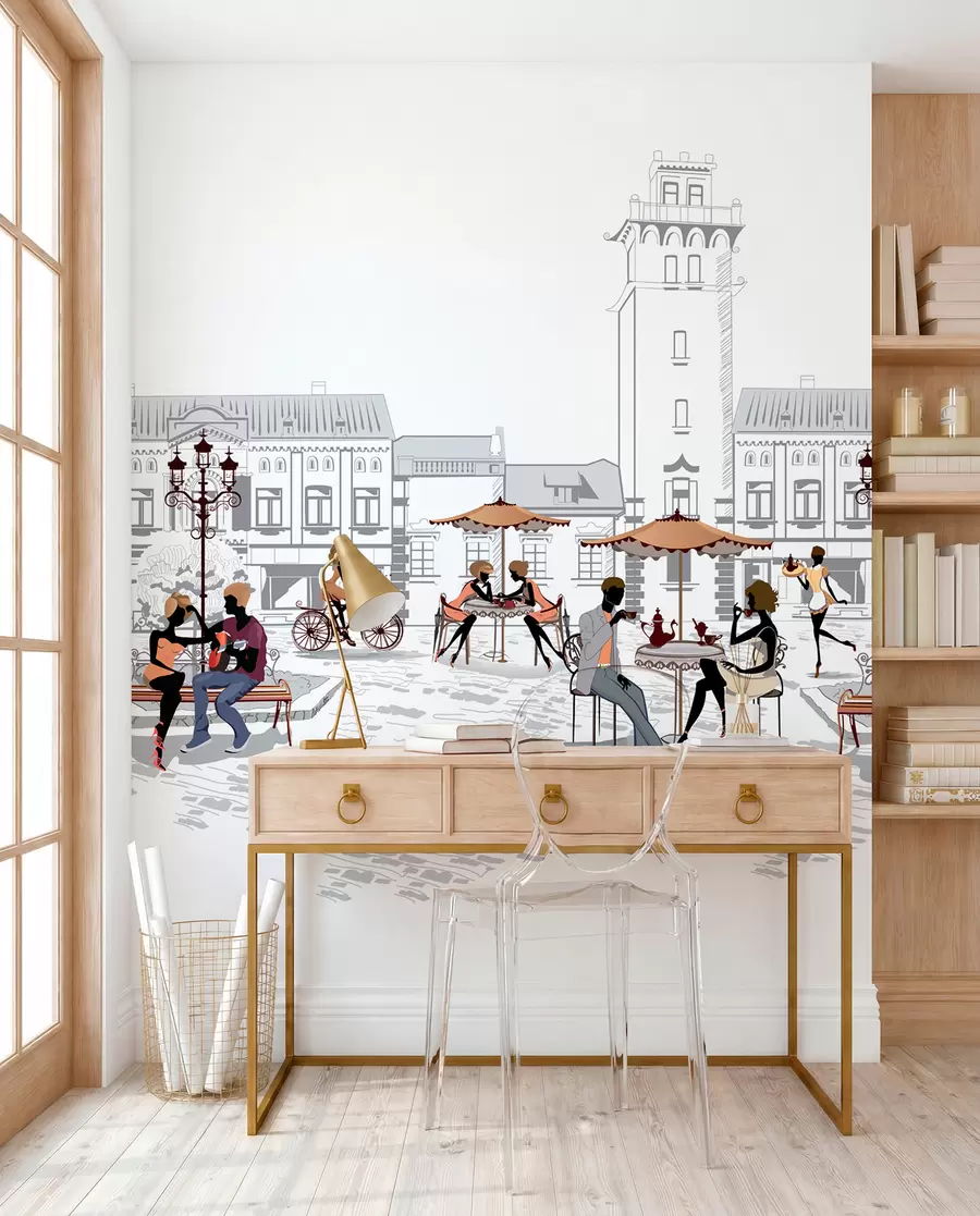 wall murals Urban design, font e art u56109