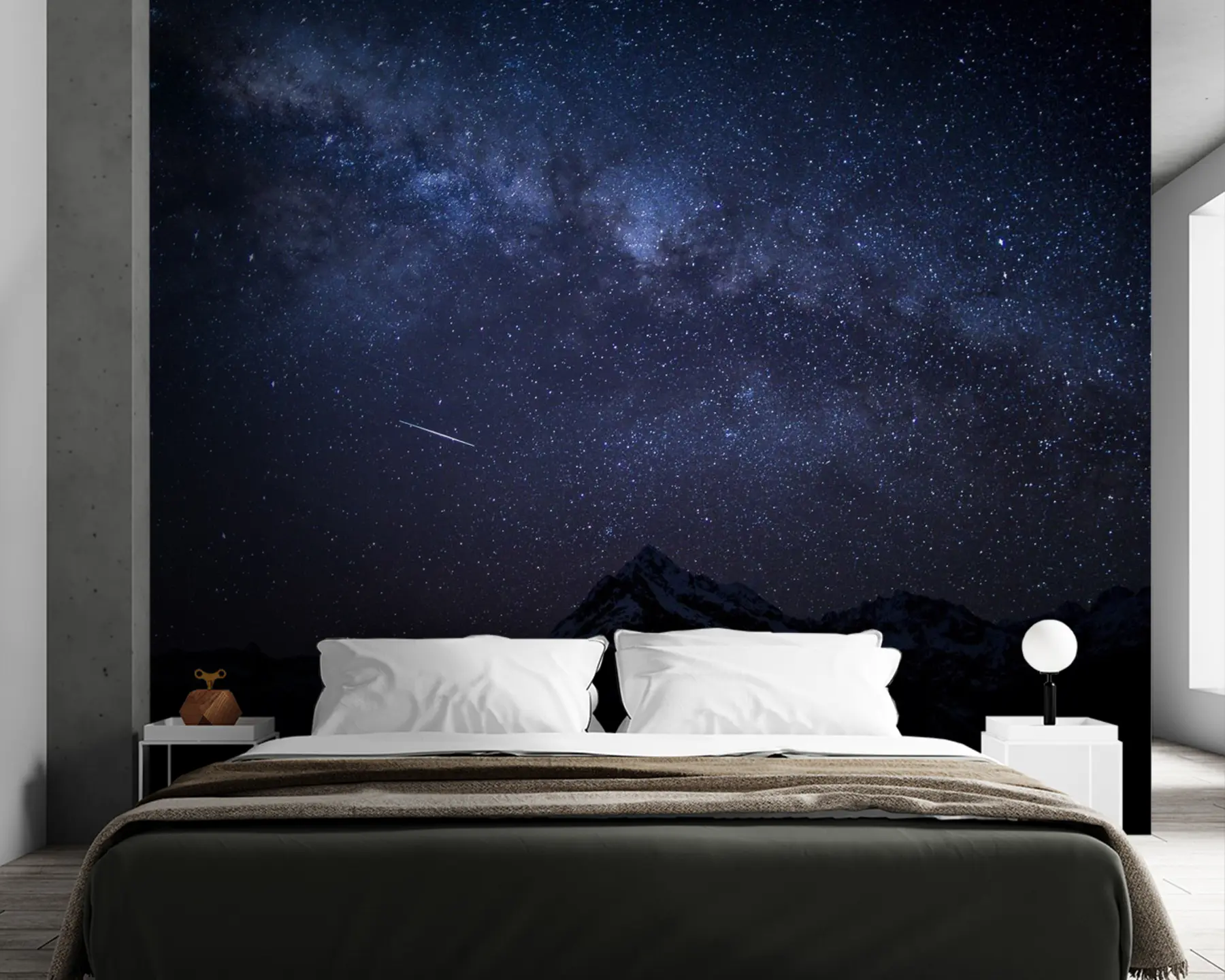 wall murals Milky way over the mountains u21477