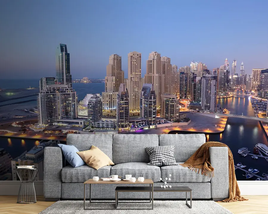 wall murals Harbors of the metropolis u68337