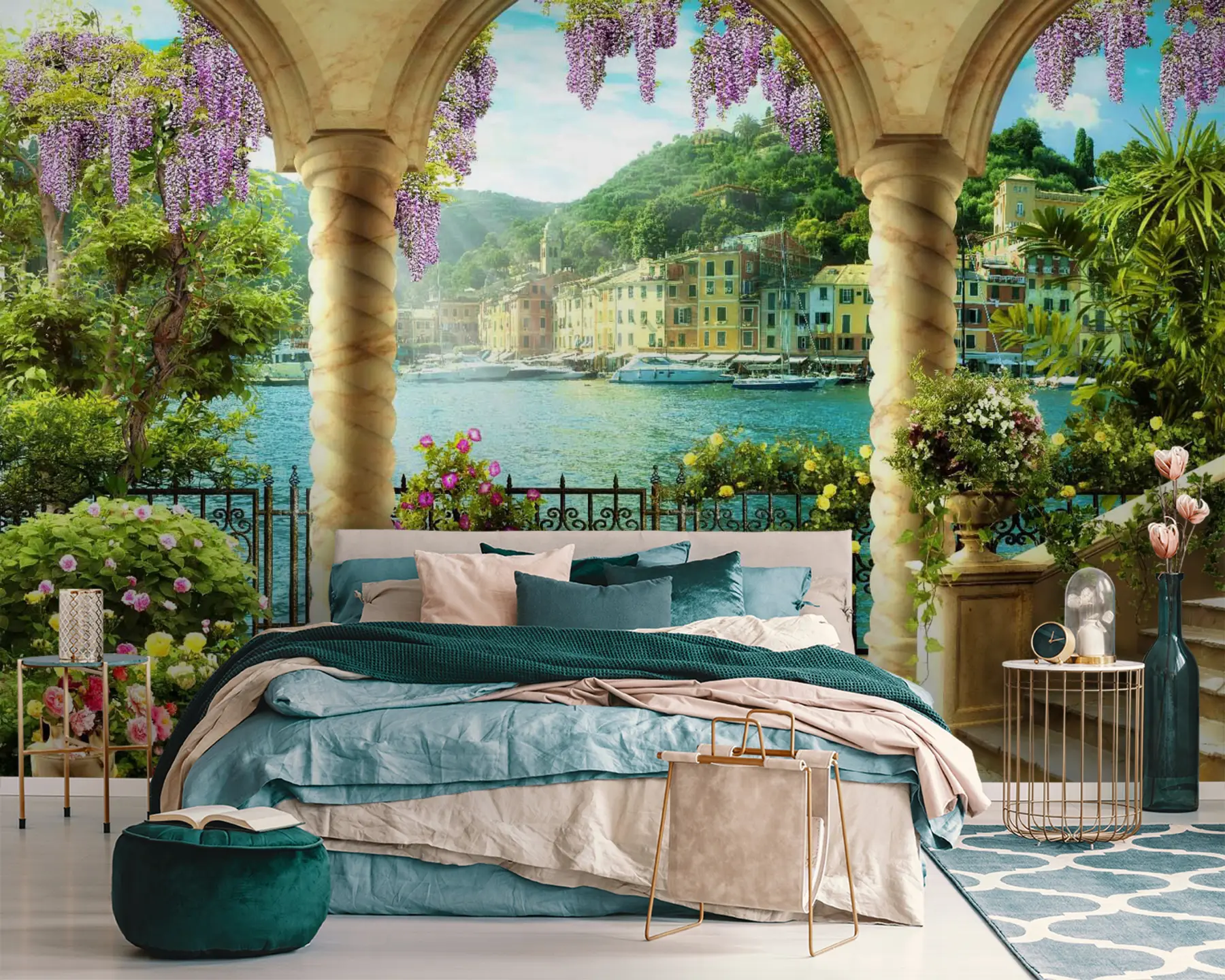 wall murals Flower, water e plant u79431