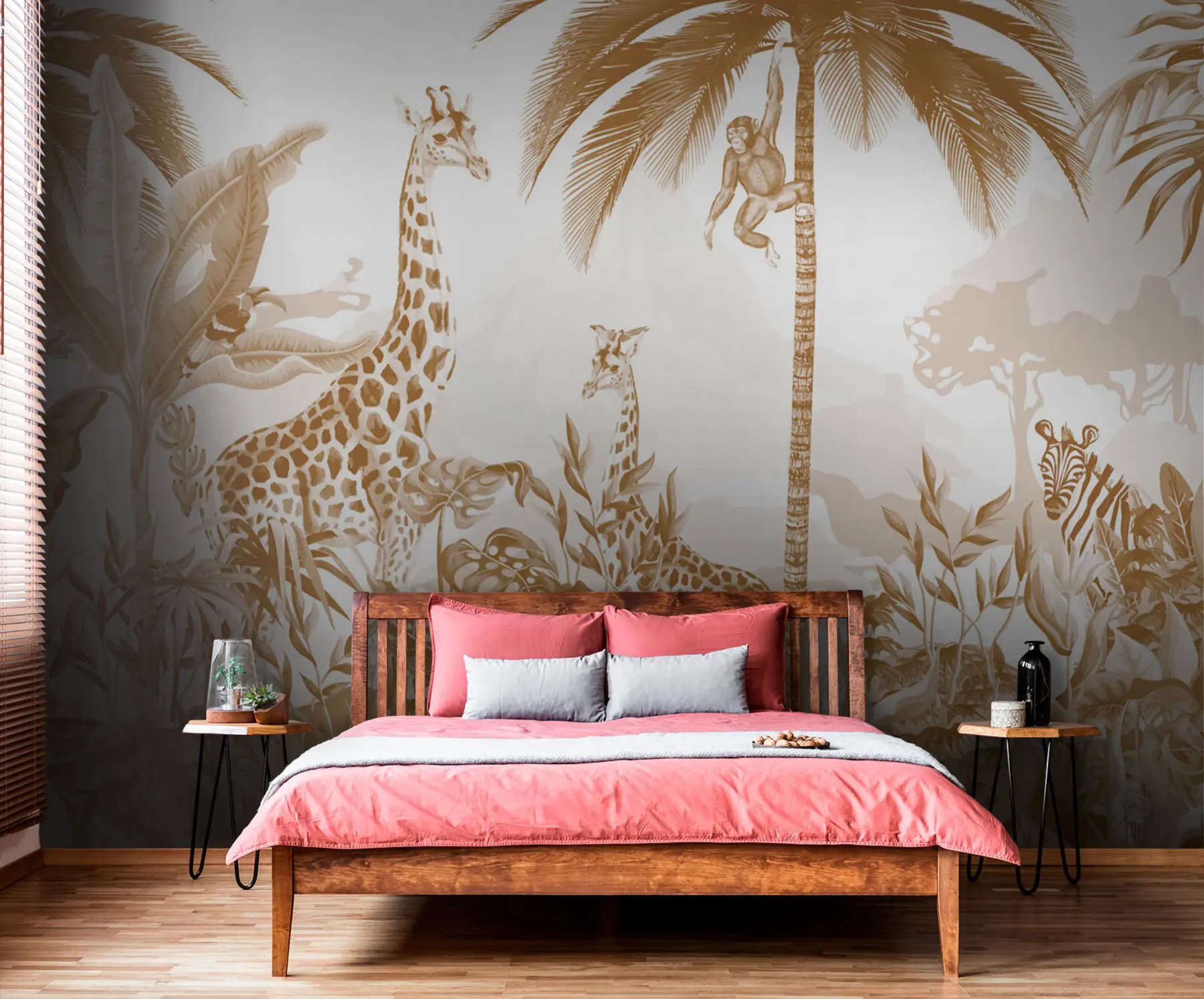 wall murals Monochrome art Safari u73542