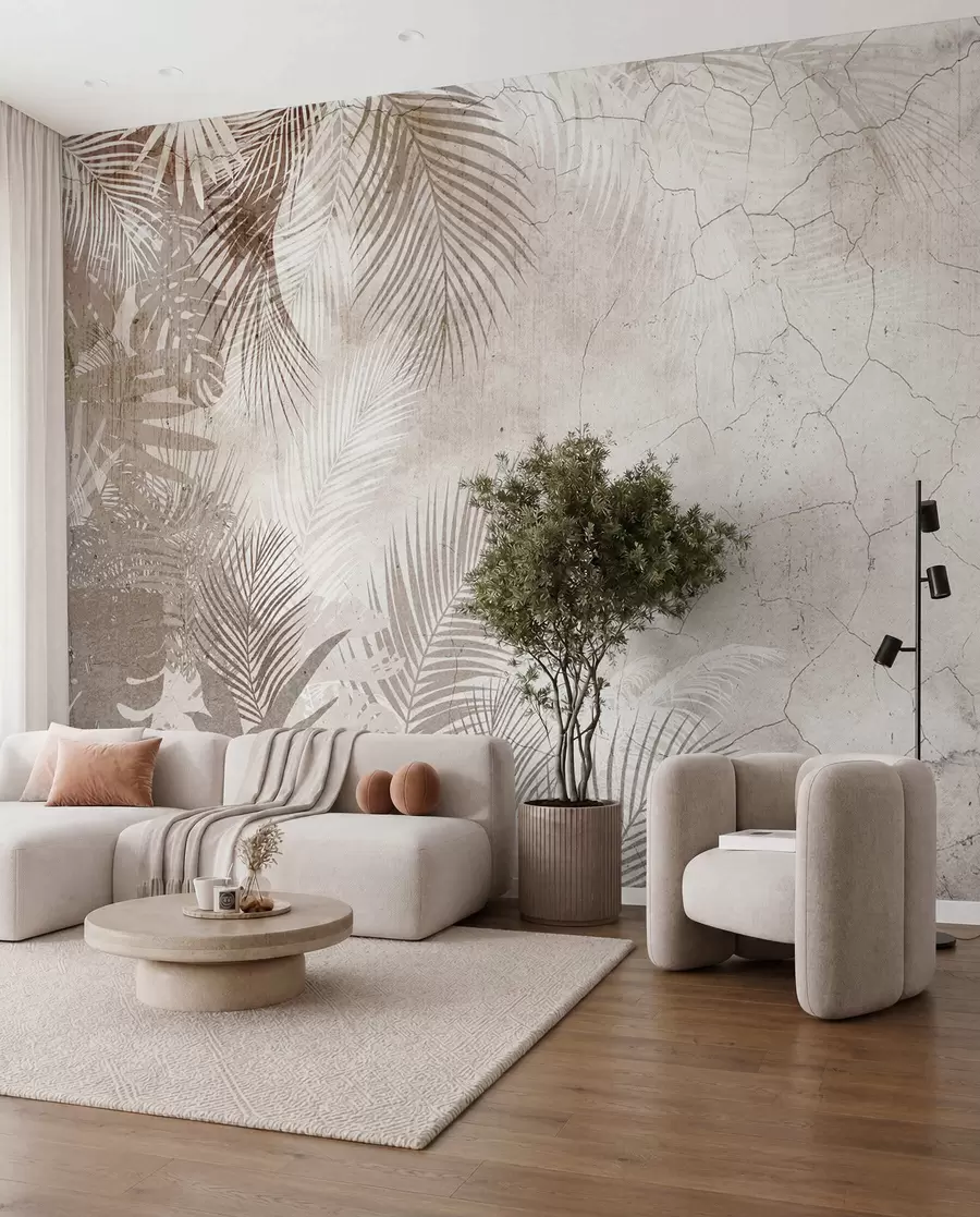 wall murals Palm Patina in Sand u73583
