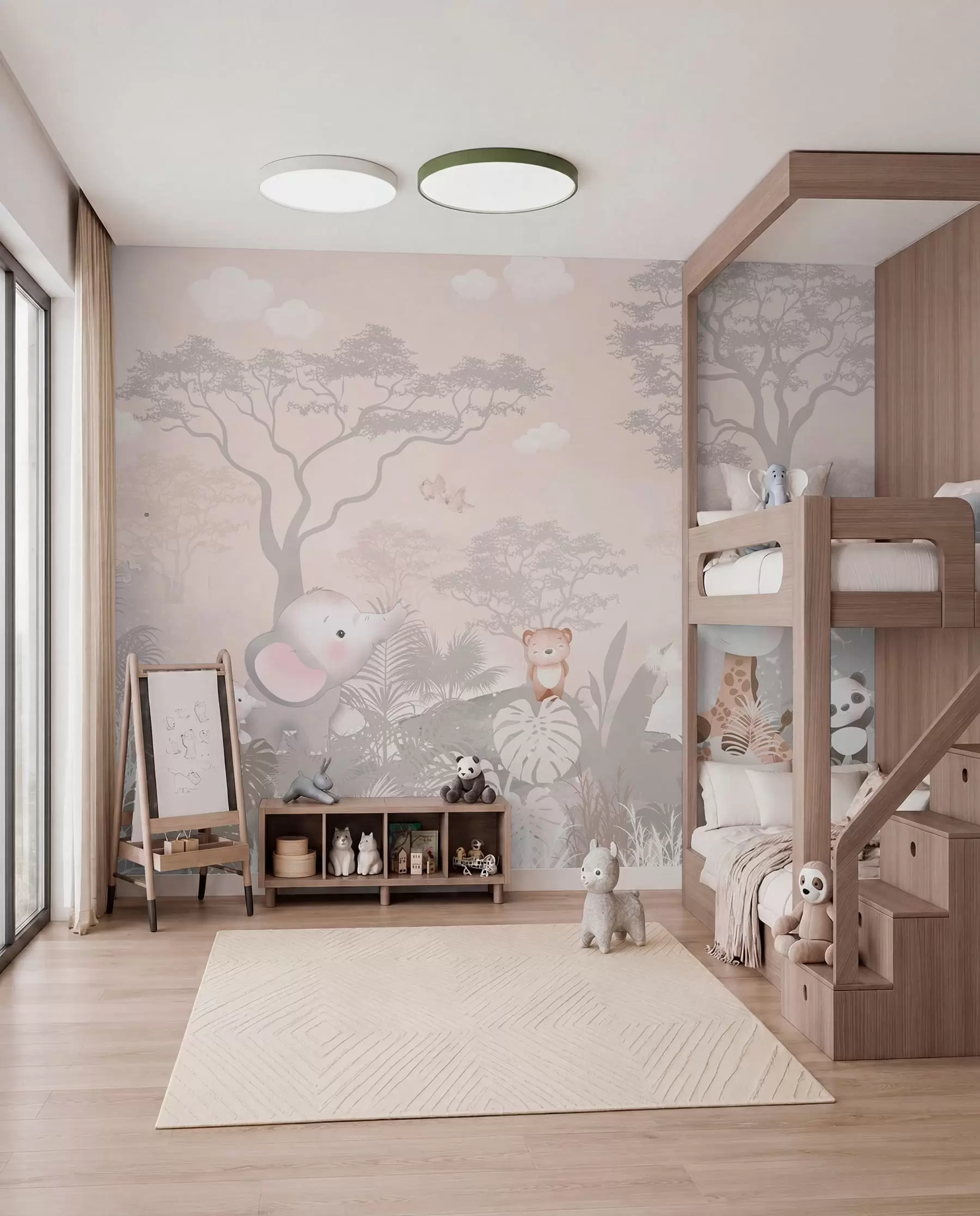 wall murals Cute little animals in the savana u73878