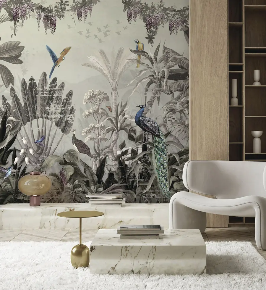 wall murals Tropical birds in the jungle u73889