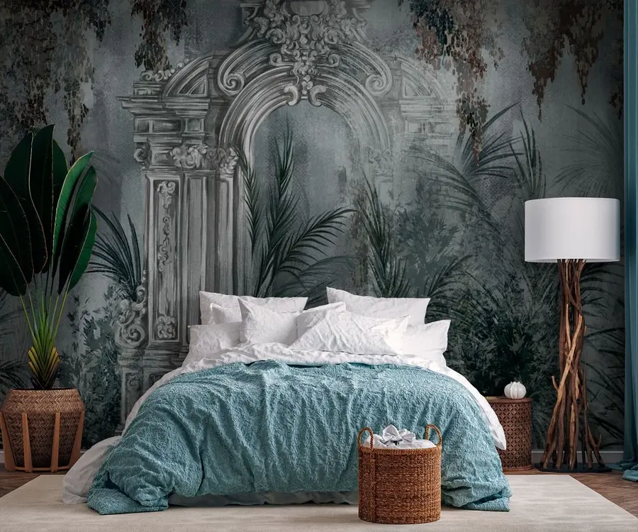 wall murals New trend of decor Antique arch in plants u73897
