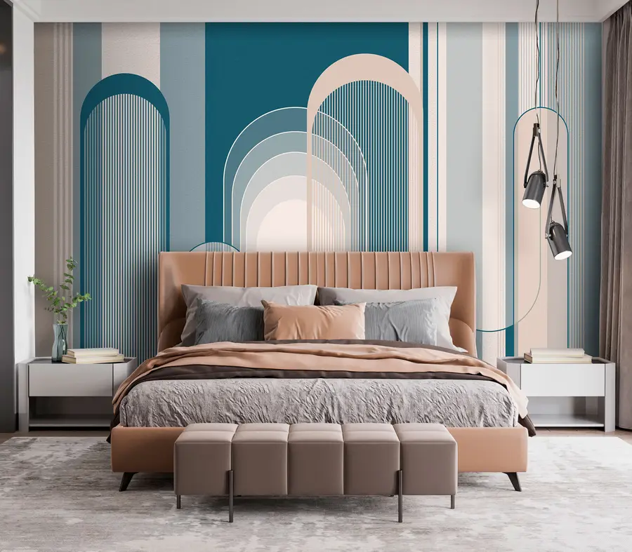 wall murals Abstract composition of walls with minimalist design u73099