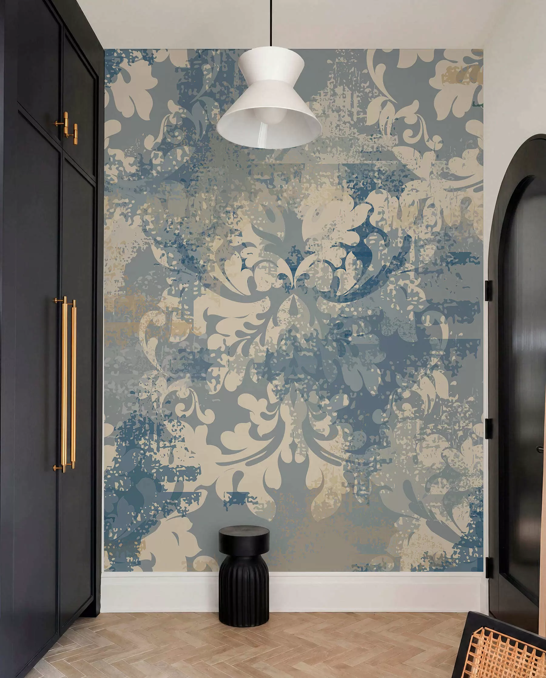 wall murals Baroque fresco on grunge wall u93581
