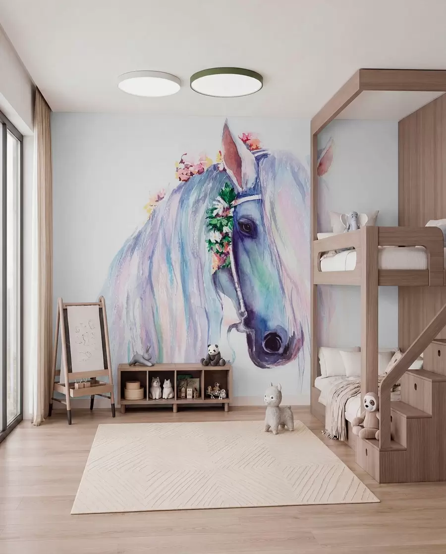 wall murals Horse with a Pastel Mane u93591