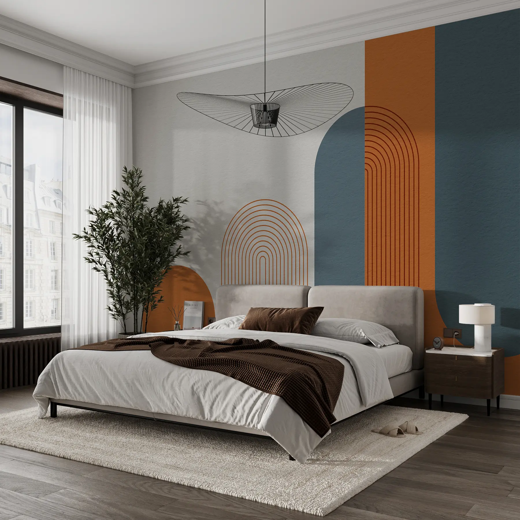 wall murals Retro arches - pattern u93598