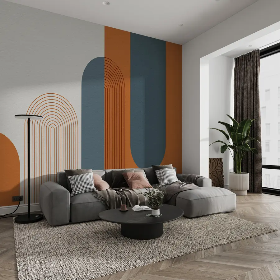 wall murals Retro arches - pattern u93598