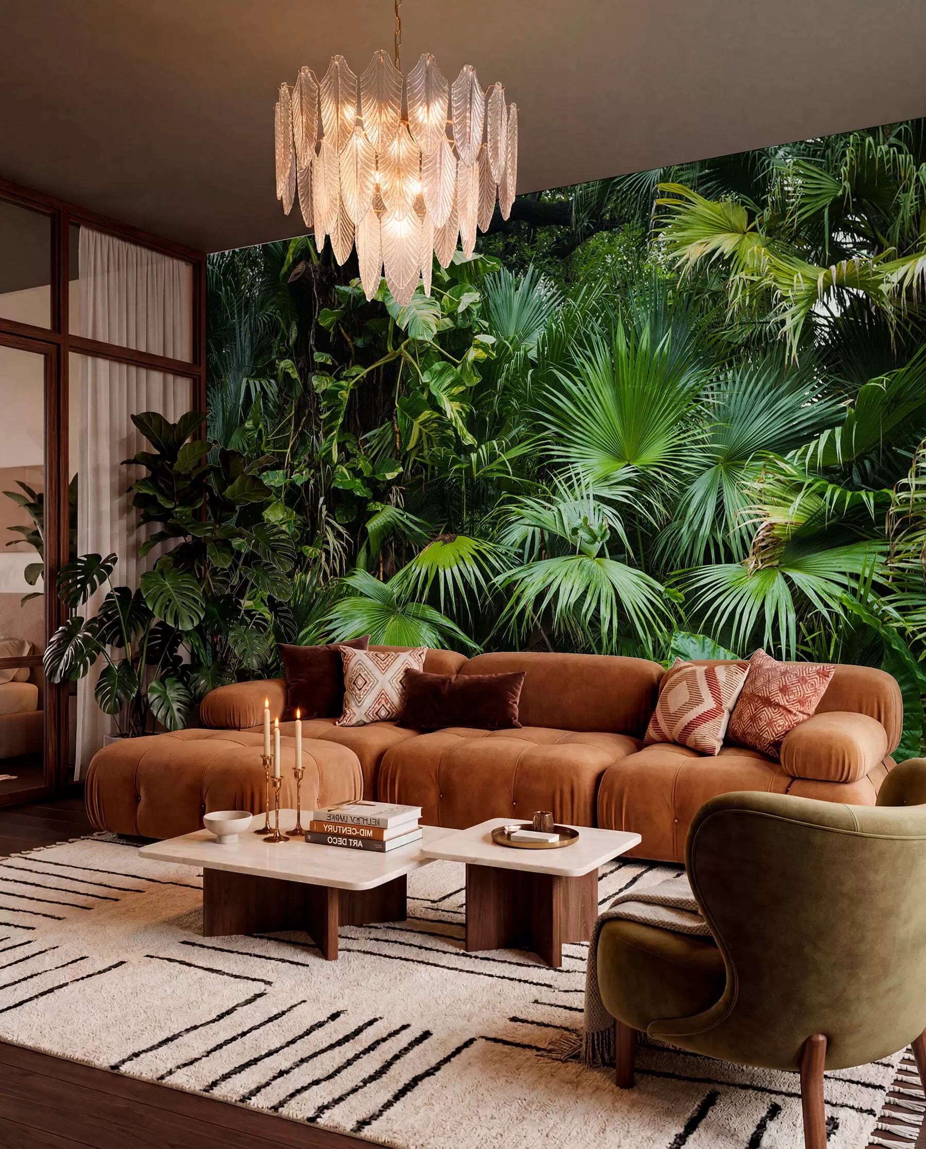 wall murals Lush Jungle Leaves u93616