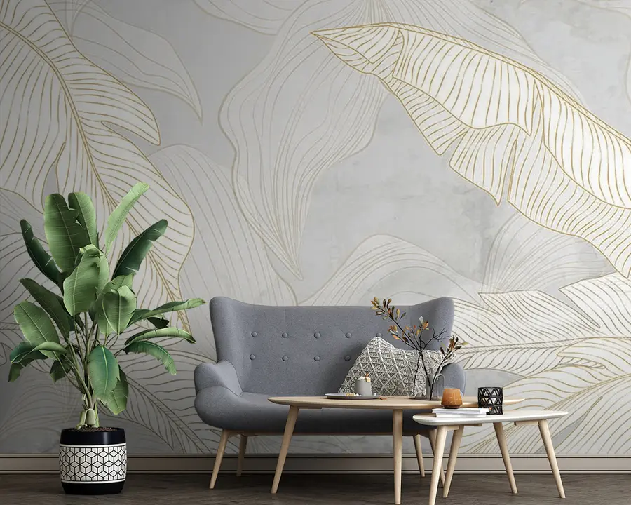 wall murals Leaf, twig e art u93319